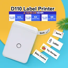 Printers Niimbot D11 D110 Label Printer Mini Portable Pocket No Ink Label Maker for Mobile Phone Home Office Use Print With Name