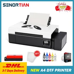 Kot A4 DTF Transfer Yazıcı Epson L805 Doğrudan Film Yazıcı Tshirt Baskı Makinesi Desteği Beyaz Mürekkep Kot pantolon çantaları için karıştırın