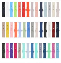 Silicone Strap For Apple Watch band 44mm 40mm 41mm 45mm Sofe Rubber Belt Corr Watchband bracelet Accessories Iwatch 3 4 5 SE 6 7 S7520371