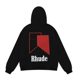 Designer Clothing Mens Sweatshirts Hoodies Autumnwinter 2022 New Rhude Letter Print High Weight Cotton Terry Hoodie Fashion Streetwear Pullover jacket Jumpers 23