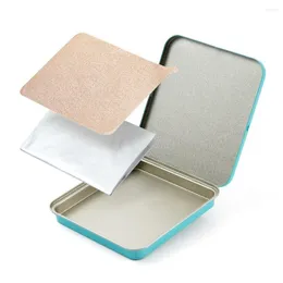 Gift Wrap Square Packing Sealing Tin Box Portable Tins Container Small Storage Iron