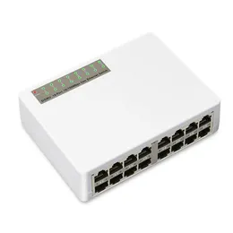 Switches 16 Ports Fast Ethernet LAN RJ45 VLAN 10/100 Mbps Network Switcher Hub Desktop PC