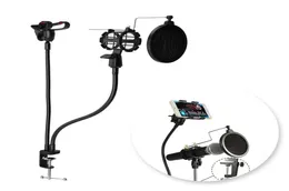 Professional Microphone Stand Mount Phone Holder with Clip for Karaoke MV Android IOS Mobile Phone Universal5678577