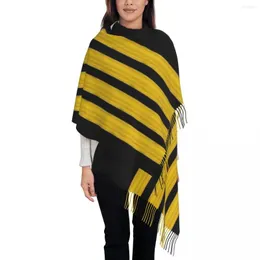 Scarves Captain Stripes Epaulettes Tassel Scarf Women Soft Aviation Airplane Pilot Shawl Wrap Female Winter