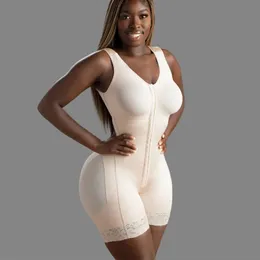 Waist Tummy Shaper Compression Double Full Body Stage 2 Faja With Bra Women Underbust Body Shapewear Bodysuit 230526