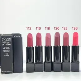 Stock Top Quality Tubo Metal Tube Brand Lipstick Rouge Allure Velvet 114 116 130 132