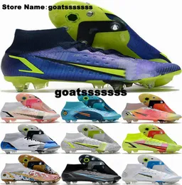 축구 부츠 축구 신발 크기 12 Mercurial Superflys 8 엘리트 SG 축구 클리트 Mens Crampons US12 스니커즈 미국 12 Botas de Futbol CR7 Eur 46 축구 신발 소프트 그라운드