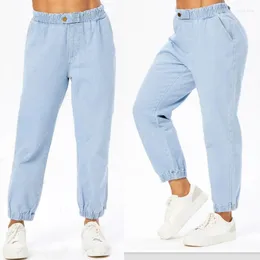 Jeans da donna Azzurro per le donne 2023 Moda primavera Vita alta Strech Femme Pantaloni a matita in denim elastico casual Pantalones