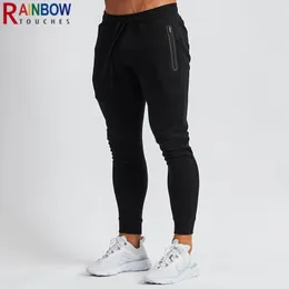 Pants Rainbow Touchs Autumn Winter New Solid Color Sports Fitness Trousers Training Running Men's Clothing Super Elastic Sweatpants