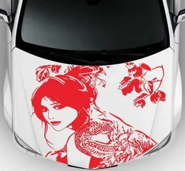 Japońska dziewczyna Dragon Car Stirep Cor Body Hood Pull Flowers29072204901