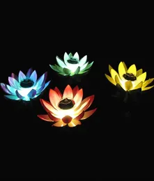 Solar MultiColor LED Lotus Light RGB Wodoodporny na zewnątrz pływający basen Nocne światło Automatyczne przyjęcie Onoff Garden Basen 101599774449