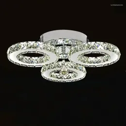 Lampadari Modern 3 Ring Lustre Chandelier Led Crystal Lighting Plafoniera a sospensione Apparecchi appesi