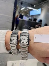 Tank-Armbanduhr mit Quarzwerk aus Edelstahl, Luxusuhren, modisches Geschenk für Freundin, Montres-Dame mit Zeigeruhr aus blauem Stahl im europäischen Stil xb09 B23
