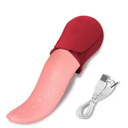 Sex Toy Massager Soft Realistic Licking Tongue Rose Vibrators for Women g Spot Nipples Vagina Clitoral Stimulation Toys Adult Female