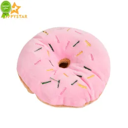 New Plush Squeak Dog Toys For Small Dogs Soft Solid Donuts Dog Interactive Chew Toys Pet Play Game Cat Toy Puppy Pet Supplies GG0014