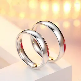 Cluster Rings Buyee 925 Sterling Silver Couples Ring Sets Light Polishing Simple For Woman Man Engagement Wedding Jewelry