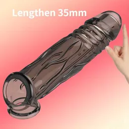 Sex Toy Massager Sexy Toys Penis Ring Penise Enlargement Sleeve for Men Reusable Extender Ejaculation Delay