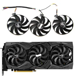 冷却送料無料T129215SU 7PIN GPUカードクーラーファンASUS ROG STRIXGEFORCE RTX 2060 TIまたはRX 5600 XT RX 5700XTファン