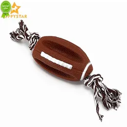 New Football Rugby Toys For Dogs Chew Toy Solid Silicone Ball For Dog With Rope Dog Toys Interactive All Seasons Pet Products FF0005