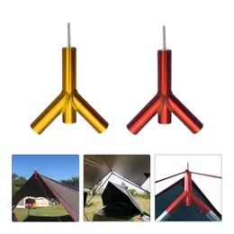 Outdoor Gadgets Three Way Camping Tent Tarp Poles Canopy Awning Rod Shelters Stand Outdoor Backpacking Hammocks Rod Holder Sunshade Bar 230526