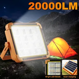 LED-Solarleuchte, tragbarer Solar-Scheinwerfer, wiederaufladbare Camping-Laterne, 4 Modi für Outdoor-Angeln, wasserdichte Zeltlampe