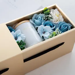 Dekorative Blumen, Heimdekoration, künstliche Seifenblume, Geschenkbox, Weihnachtsdekoration, romantische Duftkerze, Rose, 2023, Valentinstag