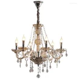 Chandeliers Foyer Drawing Room Indoor Antique Pendant Crystal Chandelier LED Lamp Dining Kitchen Cafe Light Lustre Industrial Lighting