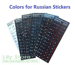 Täcker 100 st/parti ersättande ryska tangentbord klistermärke blå bokstav ryssland tangent bärbara tangentbord klistermärken för 11 12 12,5 14 15 17 18 tum