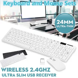 Combos Kit combinato tastiera wireless ultra sottile da 2,4 GHz a 101 tasti e mouse da 1000 DPI con copertura per tastiera per PC portatile
