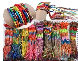 Whole Colorful Woven Bracelet Girls Infinity Handmade Jewelry Cheap Braid Cord Strand Handmade Friendship Bracelets Women Acce9835843