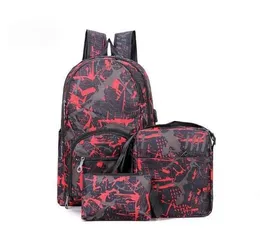 outdoor bags camouflage travel backpack computer bag Oxford Brake chain middle school student bag many colors Mix5246160