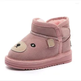 Boots Child Snow 2023 Winter Boys Kids Shoes Children Fashion Plush Warm Ankle ShortGirls Waterproof Cotton