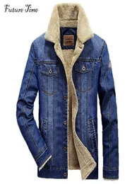 M6XL men jacket and coats brand clothing denim jacket Fashion mens jeans jacket thick warm winter outwear male cowboy YF055 201207645841