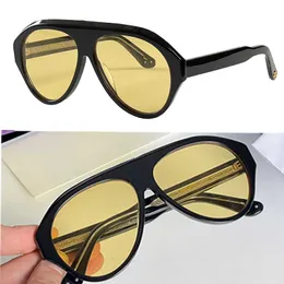 Óculos de sol Estilo de lazer feminino e homens 0479 Designer de marca Black Frame Gold Lente Gold Quality Occhiali Da Sole 59-14-145 0479S