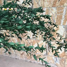 Dekorativa blommor 80g torkad eukalyptus lämnar trädgård heminredning naturlig tenuifolia växt för bröllopsdekoration diy brud girland bukett