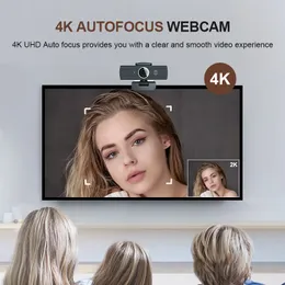 Luckimage 3840 2160p UHD webcam autofoco web cam webcam 4k câmera web usb webcam 4k pc câmera com microfone