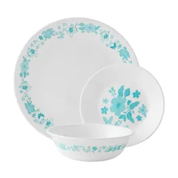 12-Piece Dinnerware Set, Evie, colorful teal floral design