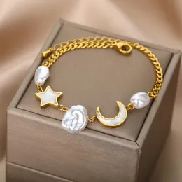 Charm Bracelets Cute Lovely Star Moon Pearl For Women Gifts Girls Sweet Jewelry Female11111111111