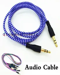 35mm Wavy Audio Cable 1m 3ft Braided Weave Extension Male Jake Stereo AUX Auxiliary Cord For Iphone Samsung HTC Mobile Phone MP4 5884733