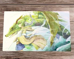 パッドYugioh Playmat Wynn The Wind Charmer TCG CCG TRADING CARD GAME MAT OCGボードゲームマットパッドアニメマウスパッド無料バッグ60x35cm