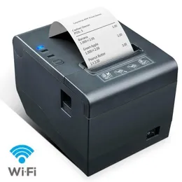 Printers 80mm Thermal Receipt Ticket Printer WIFI Bluetooth USB Supermarket Store Print Bill Price Tape Label Maker Android iOS ESC POS