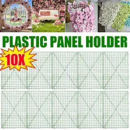 装飾的な花の花輪10pc/バッグ60x40cm壁アーチのプラスチックフレーム