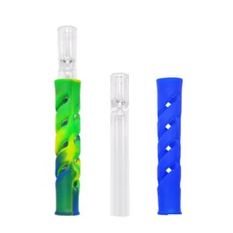 Accessori Sile Smoking One Hitter Pipes Sigaro Smoke Pipe Hose 90Mm Bocchino Piroga Tabacco Herb Drop Delivery Home Garden Dhoxf