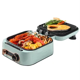 Household electric BBQ grill baking pan multifunctional pancake deepen double-sided heating frying pancake pan kitchen appliance