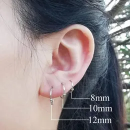 Hoop Earrings 6 Pcs/set Small Stainless Steel For Women Rings Ball Black Cartilage Circle Hoops Tragus Piercing Eearring