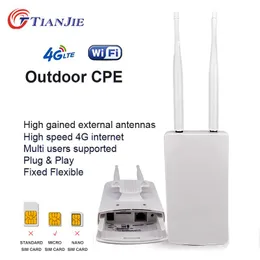 제어 Tianjie CPE905 OUTROOR 방수 150MBPS SMART 4G ROUTER HOME HOTSPOT RJ45 WAN LAN WIFI 커버리지 모뎀 외부 안테나 CPE