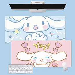 Restra Kawaii Cinnamoroll Mouse Pad Great Gaming Mousepad Compute Mouse Mat Gamer Squiting Desk Mat XXL para PC TECHER MOUSE Carpet