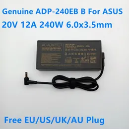 Adapter Ny äkta 20V 12A 240W ADP240EB B A20240P1A Laptop Charger AC Adapter för ASUS ROG 15 RTX2080 G733QS UX582LR Strömförsörjning