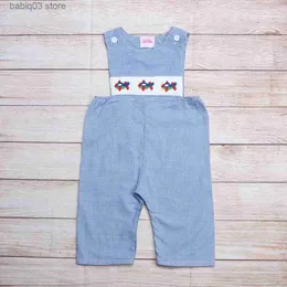 Macacão de macacão para criança sem mangas de natal, garoto menino de menino para recém-nascidos infantil Smock Romper 1-3T T230529