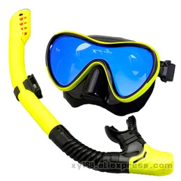 Dykmasker Joymaysun Professional Scuba Diving Masks Snorkling Set vuxen silikonkjol Anti-dimmaglasögon Glasögon Simbassängningsutrustning 230526